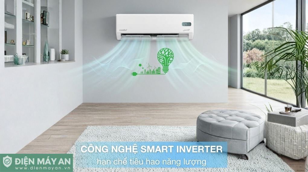 Điều hoà Comfee Inverter 12000 BTU 1 chiều CFS-13VGXF